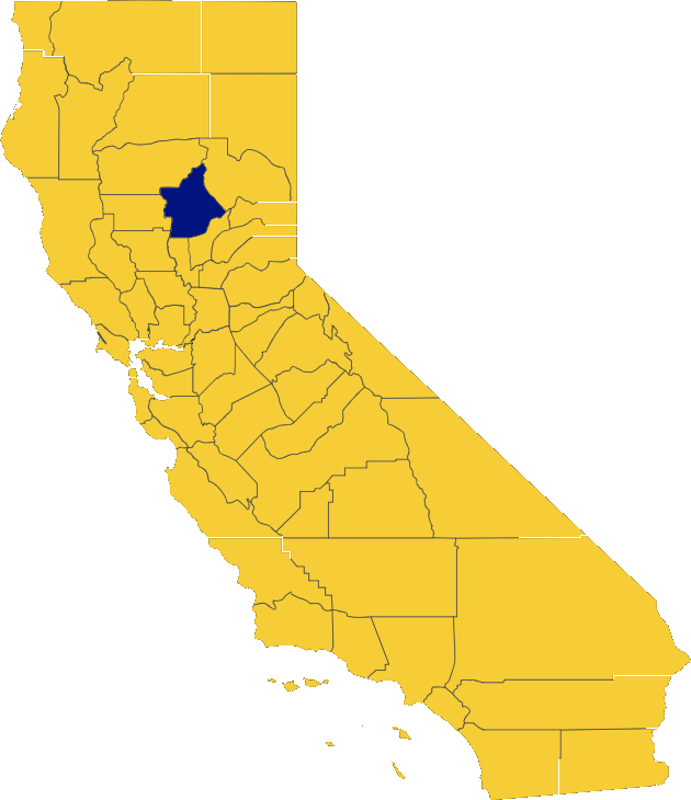 Map of Butte County, CA