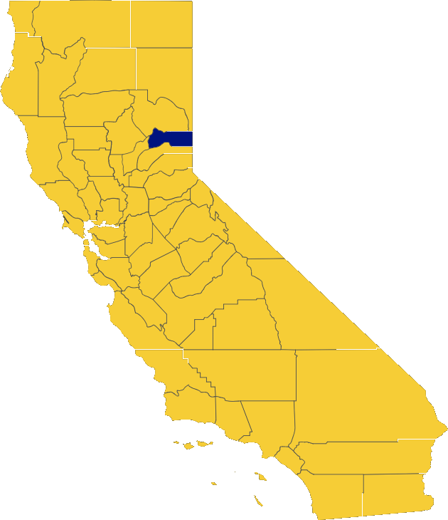 Map of Sierra County, CA