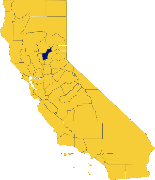 Map of Yuba County, CA